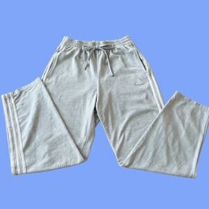 Adidas Gray 3 Stripe Track Pants Mens Medium Joggers